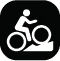 fitness biking up icon